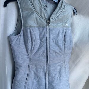The North Face Light Gray Quilted Vest